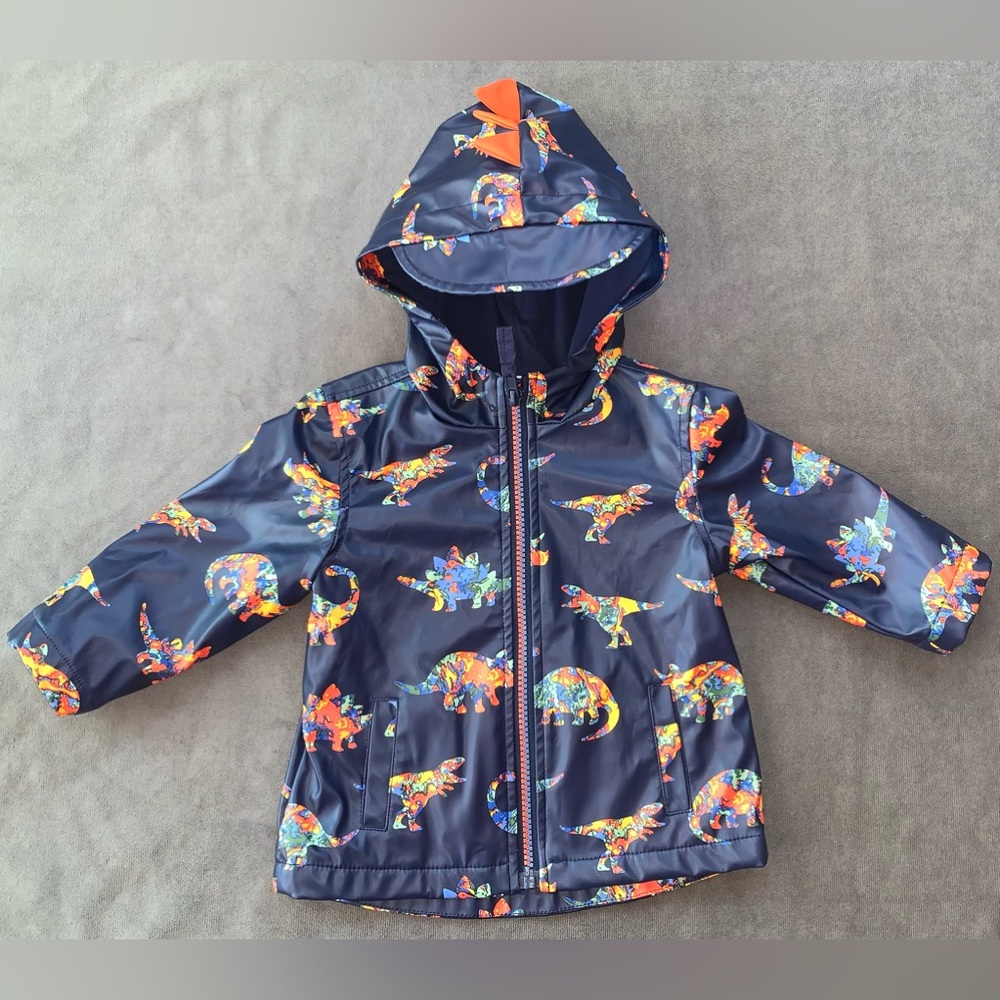 Little Me Baby/Toddler Dinosaur raincoat, size 12 months.